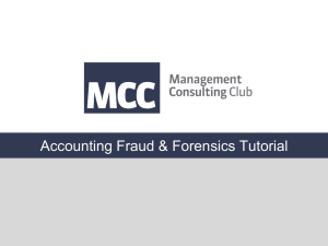 Accounting Fraud & Forensics Tutorial