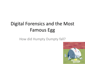 Digital Forensics and the Most Famous Egg
