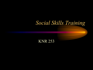 Social Skills Training and Friendship Development