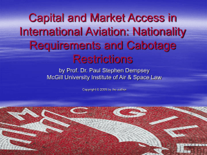 Nationality Requirements and Cabotage Restrictions in International