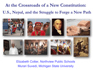 At the Crossroads of a New Constitution: US, Nepal