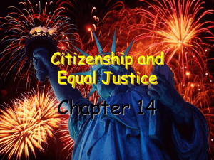 Citizenship and Equal Justice - scs