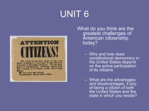 Challenges of Citizenship