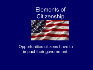 Elements of Citizenship