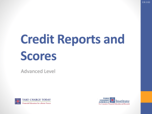 6.01 Credit Reports and Scores