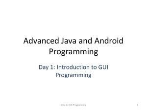 Advanced Java and Android Programming
