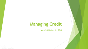 credit score percentage - Mansfield University of Pennsylvania
