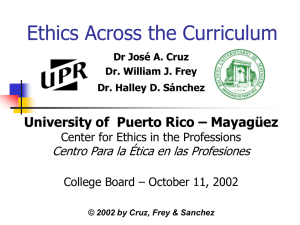 Ethics Across the Curriculum