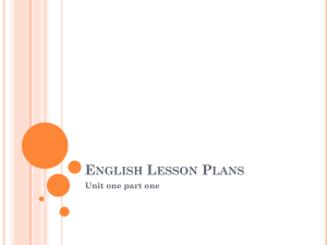 English Lesson Plans