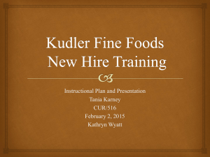 Kudler Foods New Hire Training