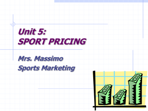 SPORT PRICING