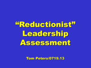 "Reductionist" Leadership PPT