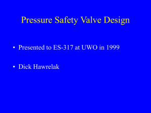 Pressure Safety Valve Design