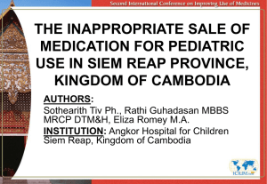 the inappropriate sale of medication for pediatric