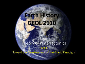 Plate Tectonic Theory I