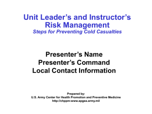 Unit Leader's and Instructor's Risk Management Steps for
