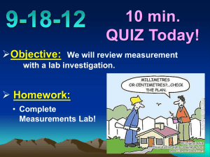 Measurement and Converting Units PowerPoint
