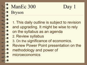 ManEc 300 Day 1