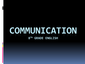 Communication 8th grade English