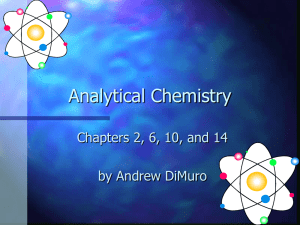 Analytical Chemistry Presentation