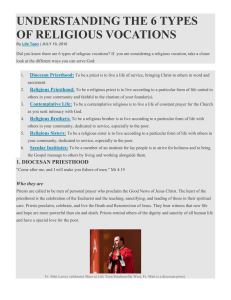 understanding the 6 types of religious vocations