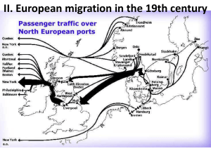European migration in the 19th century