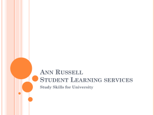 Ann Russell - Study Skills for University