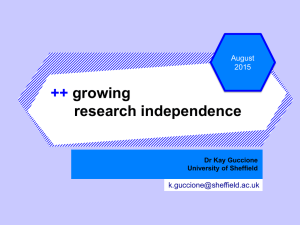 Developing research independence