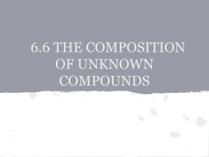 6.6 THE COMPOSITION OF UNKNOWN COMPOUNDS