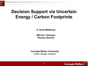 Carbon footprints, uncertainty, and decision