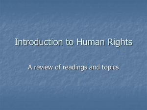 Introduction to Human Rights - ANTH-WOST295L