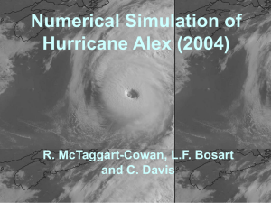 Modelling the Initiation and Tropical Transition of Hurricane Alex