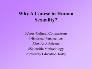 Why A Course in Human Sexuality?