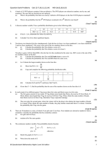 Question bank Problems Calc (2-7,10,11,12,14) NO Calc(1,8,9,13) 1