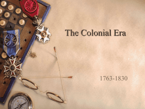 The Colonial Era