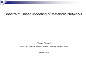 Modeling and Analysis of Metabolic Networks