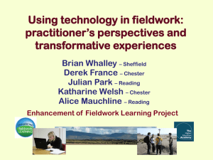 Using technology in fieldwork - Enhancing Fieldwork Learning