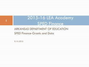2015 LEA Academy Finance Training