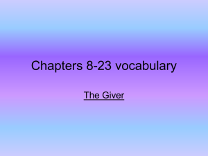 Chapters 8-14 vocabulary