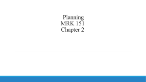 Planning MRK151 Chapter 2