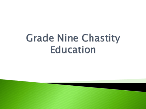 Grade Nine Chastity Education - Redeemer
