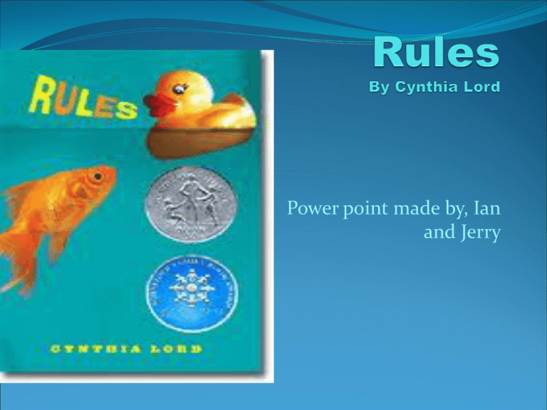 rules by cynthia lord summary