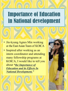 Importance of Education in National development