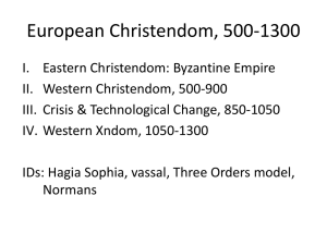 Lect 20 European Christendom