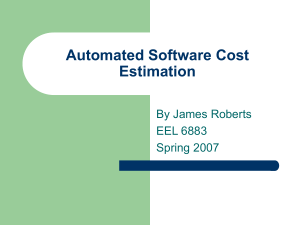 Automated Software Cost Estimation
