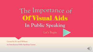 Of Visual Aids In Public Speaking