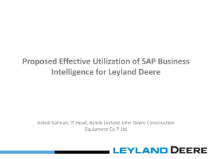 Proposed Effective Utilization of SAP Business Intelligence for