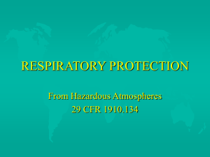 Respiratory Protection for Hazardous Atmospheres