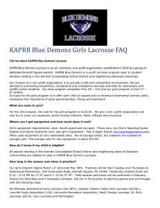 KAPRB Blue Demons Girls Lacrosse FAQ Tell me about KAPRB