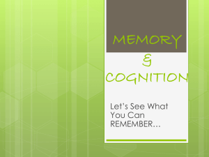 MEMORY & COGNITION